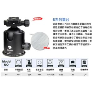 BENRO 百諾 B4 B系列球型雲台 B-4 勝興公司貨
