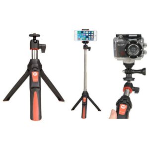 MeFOTO MK10 自拍神器 自拍棒 桌上型腳架 手機/GoPro兩用 紅藍兩色 勝興公司貨