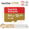 Sandisk Extreme 64GB MicroSD 170MB/s 64G 增你強公司貨