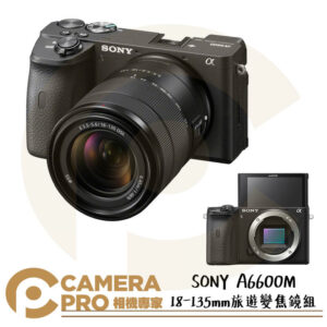 SONY A6600M 18-135mm 旅遊變焦鏡組 ILCE-6600M 4K錄影 五軸防手震 公司貨