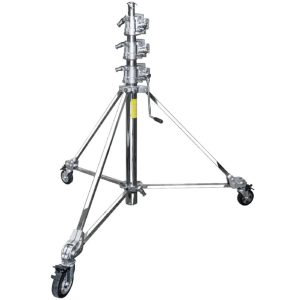 Alternative view of KUPO 744M 四節式重型手搖腳架 載重70kg 方形腳管 帶腳輪 28mm母座帶三個固定環 公司貨