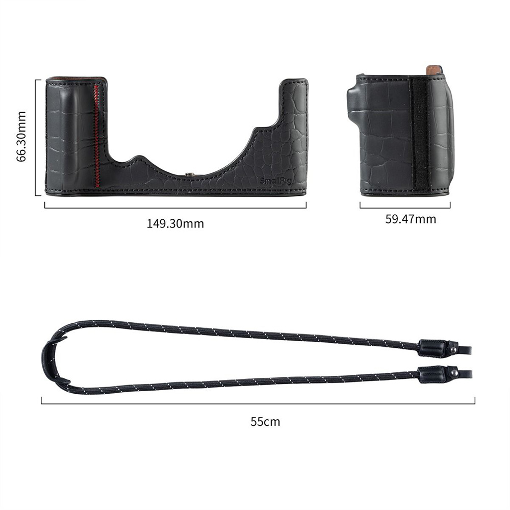 Smallrig 5095 黑色 Nikon Zf 相機皮套套件 半包皮套 含編織背帶 公司貨:圖片 4
