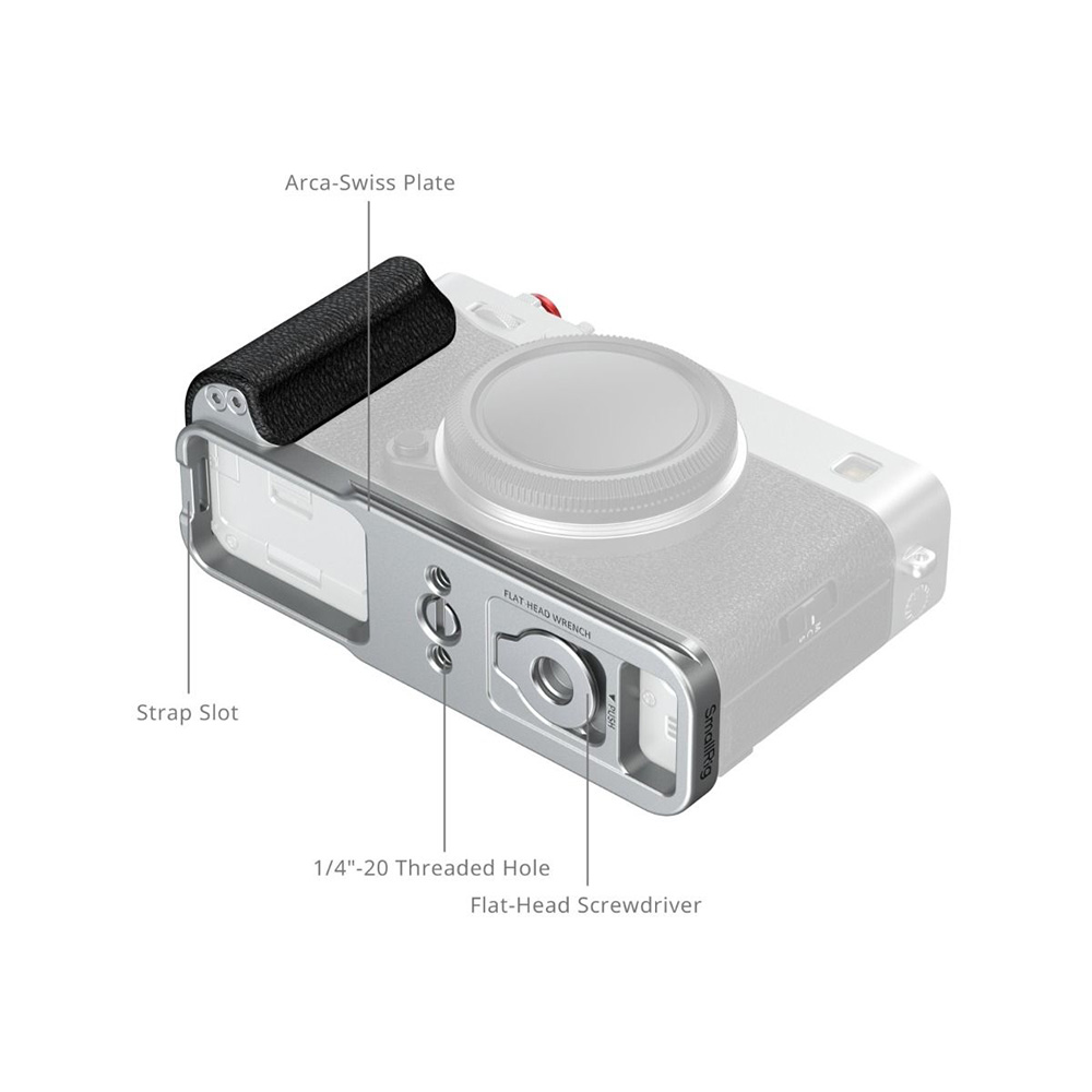 Smallrig 5447 銀色 矽膠L型手柄 富士 X-E5 阿卡底板 ARCA 拓展配件 公司貨:圖片 4