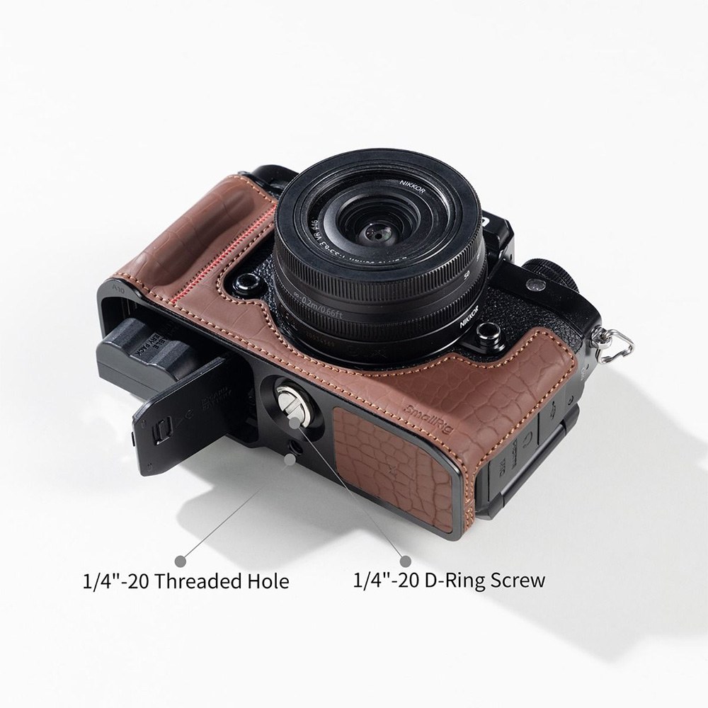 Smallrig 5096 棕色 Nikon Zf 相機皮套套件 半包皮套 含編織背帶 公司貨:圖片 5