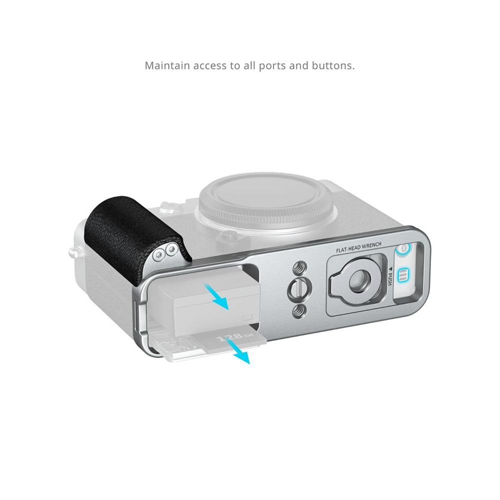 Smallrig 5447 銀色 矽膠L型手柄 富士 X-E5 阿卡底板 ARCA 拓展配件 公司貨:圖片 5