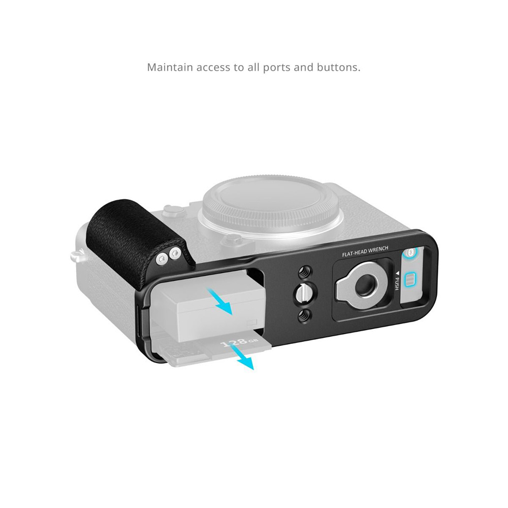 Smallrig 5448 黑色 矽膠L型手柄 富士 X-E5 阿卡底板 ARCA 拓展配件 公司貨:圖片 5