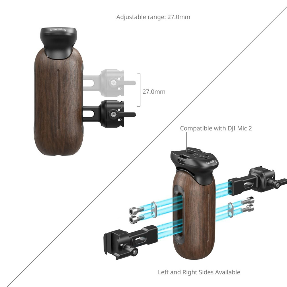 Smallrig 5239 木頭側手柄 滑槽 NATO 快拆 側手把 左右手通用 握把 公司貨:圖片 6