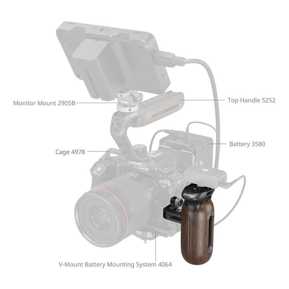 Smallrig 5237 木頭側手柄 雙1/4螺絲 螺紋 側手把 左右手通用 握把 公司貨:圖片 7