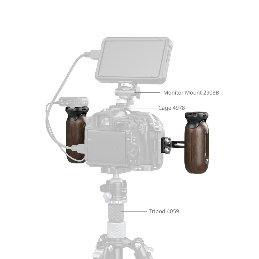 Smallrig 5237 木頭側手柄 雙1/4螺絲 螺紋 側手把 左右手通用 握把 公司貨:圖片 8
