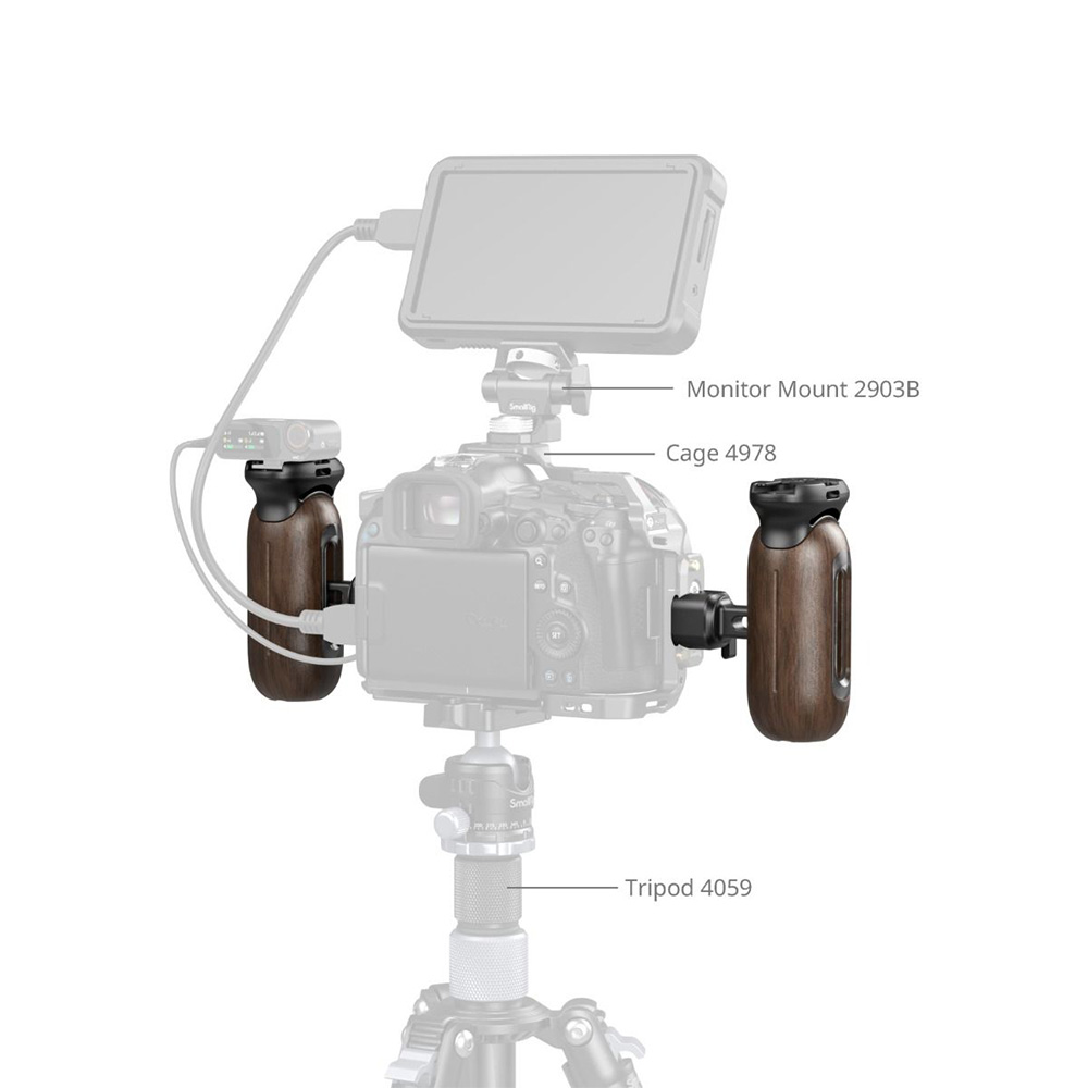Smallrig 5239 木頭側手柄 滑槽 NATO 快拆 側手把 左右手通用 握把 公司貨:圖片 8