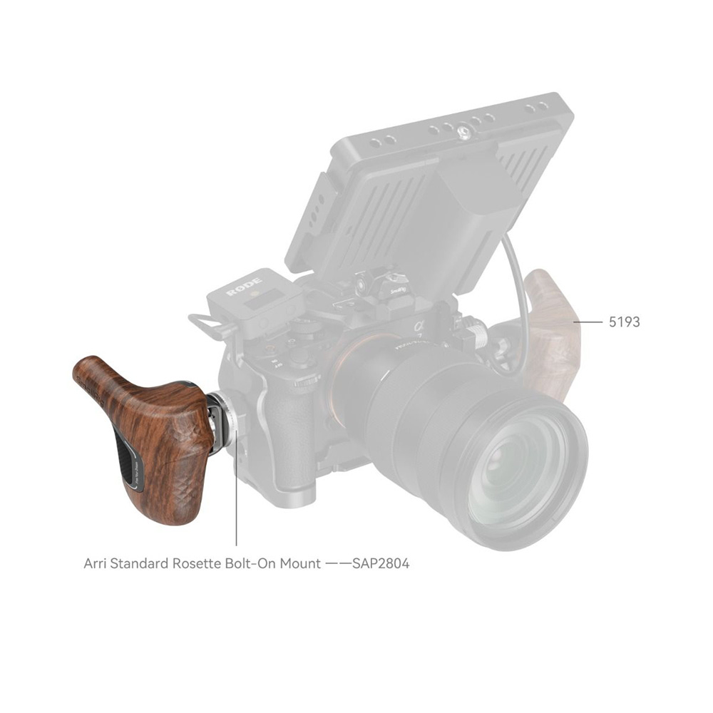 Smallrig 5162 年輪 旋轉齒輪側手柄 左手 異想系列 木質手把 公司貨:圖片 6