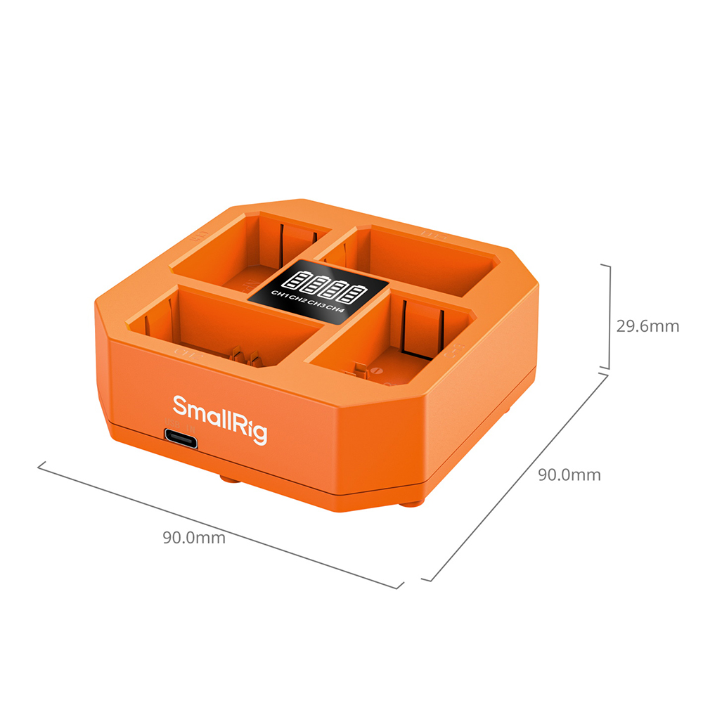 SmallRig 4839 NP-FZ100 四充電池充電器 60W快充 適用Sony 附充電線 公司貨:圖片 5