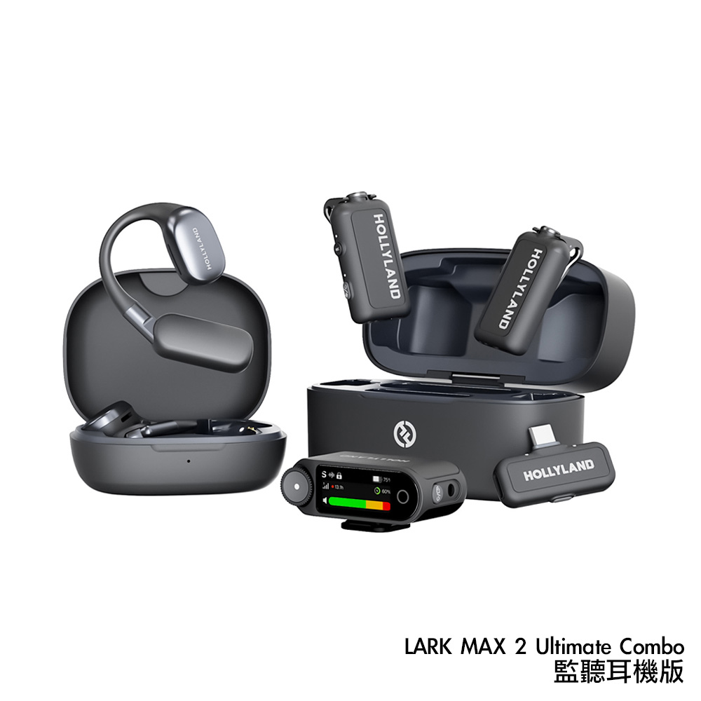 HollyLand Lark MAX 2 Ultimate Combo 監聽耳機版 一對二 無線麥克風 公司貨:圖片 2