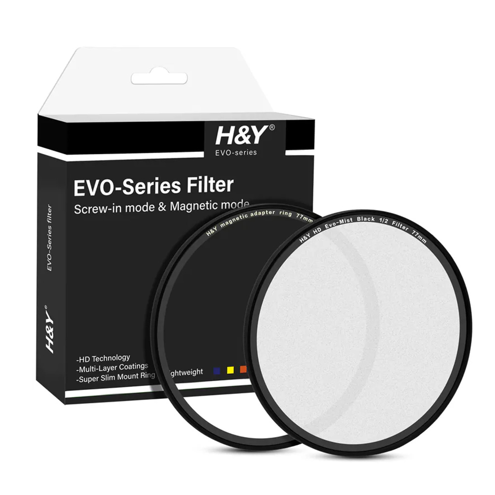 H&Y EVO系列 磁紋二合一 1/2 1/4 1/8 黑柔鏡 49 67 72 77 82 95mm 公司貨:圖片 5