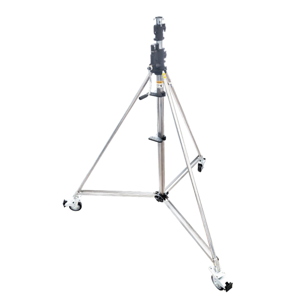 KUPO 484-5M 重型二節手搖腳架 5.06M 載重50kg 可調式斜坡腳 帶腳輪 公司貨:圖片 2