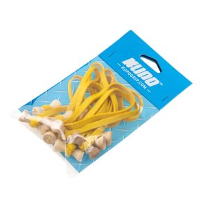 Alternative view of KUPO BG5006Y 彈性橡膠束帶 黃色 寬度 6mm 5吋 10條入 收納 整理 固定 公司貨