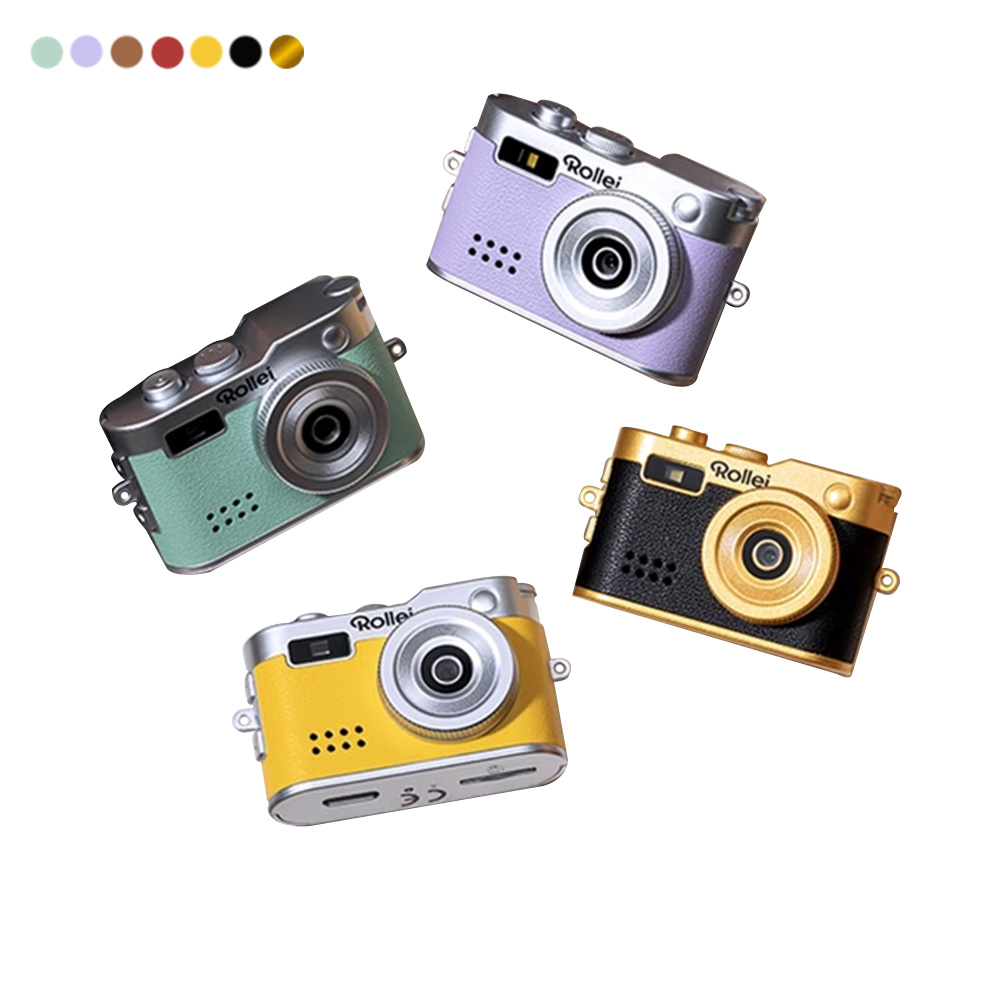 FOTOPRO & Rollei M1復古迷你相機 顏色隨機 可錄音 攝影 拍照 Type-C 內置閃光燈 公司貨:圖片 5