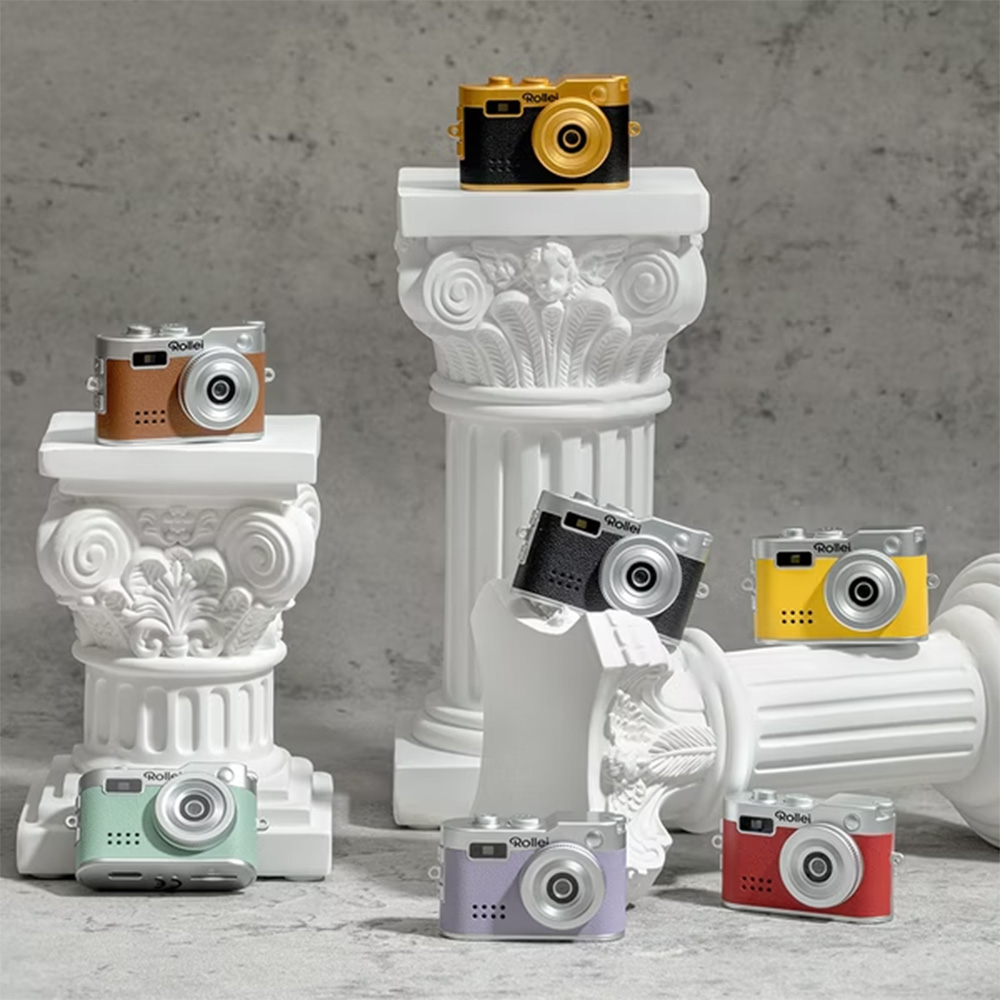 FOTOPRO & Rollei M1復古迷你相機 顏色隨機 可錄音 攝影 拍照 Type-C 內置閃光燈 公司貨:圖片 2