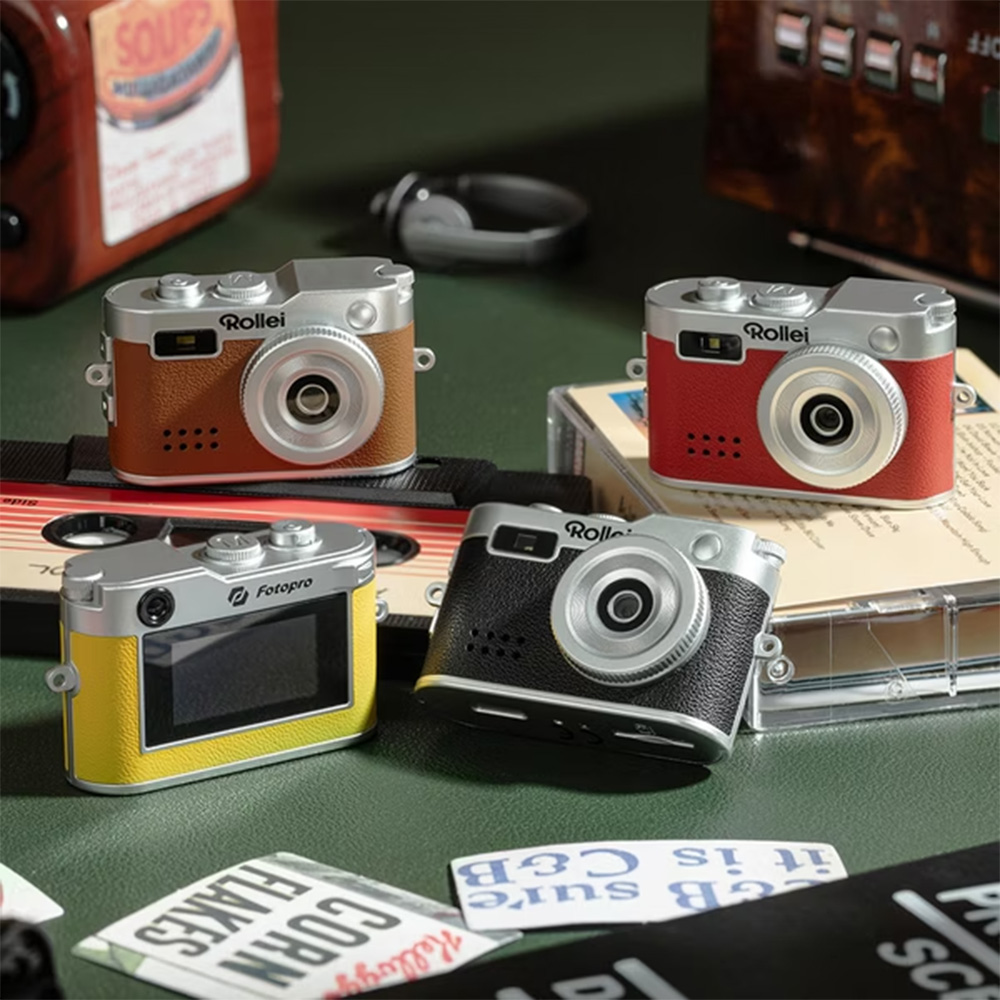 FOTOPRO & Rollei M1復古迷你相機 顏色隨機 可錄音 攝影 拍照 Type-C 內置閃光燈 公司貨:圖片 3