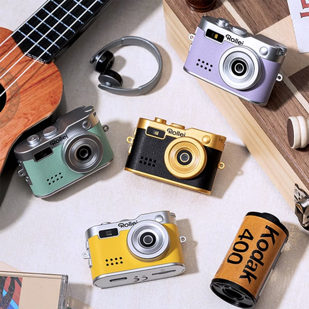 FOTOPRO & Rollei M1復古迷你相機 顏色隨機 可錄音 攝影 拍照 Type-C 內置閃光燈 公司貨:圖片 4
