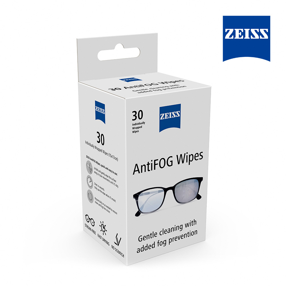 蔡司 ZEISS AntiFOG 防霧拭鏡紙 30片 完整盒裝 防霧+清潔 公司貨:圖片 3