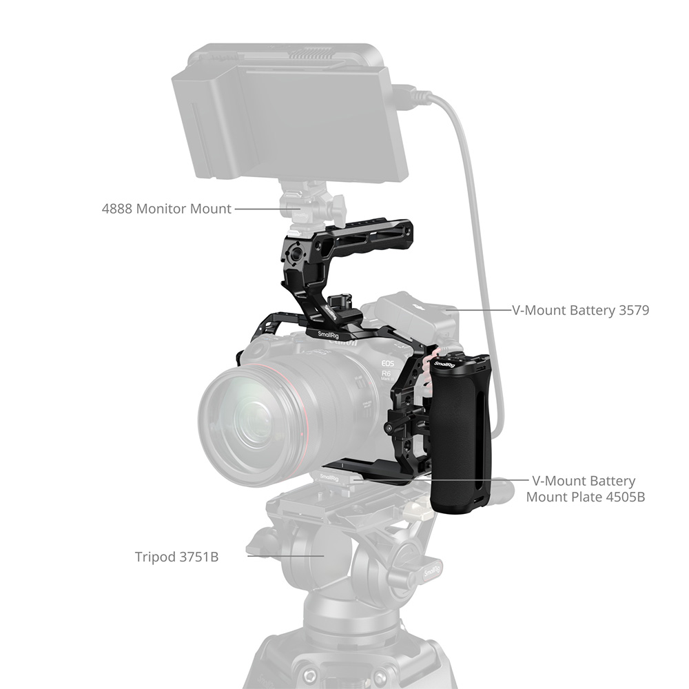Smallrig 5956 拓展框套件 兔籠 全籠 含 線夾 上提把 側手柄 Canon R6III 公司貨:圖片 3