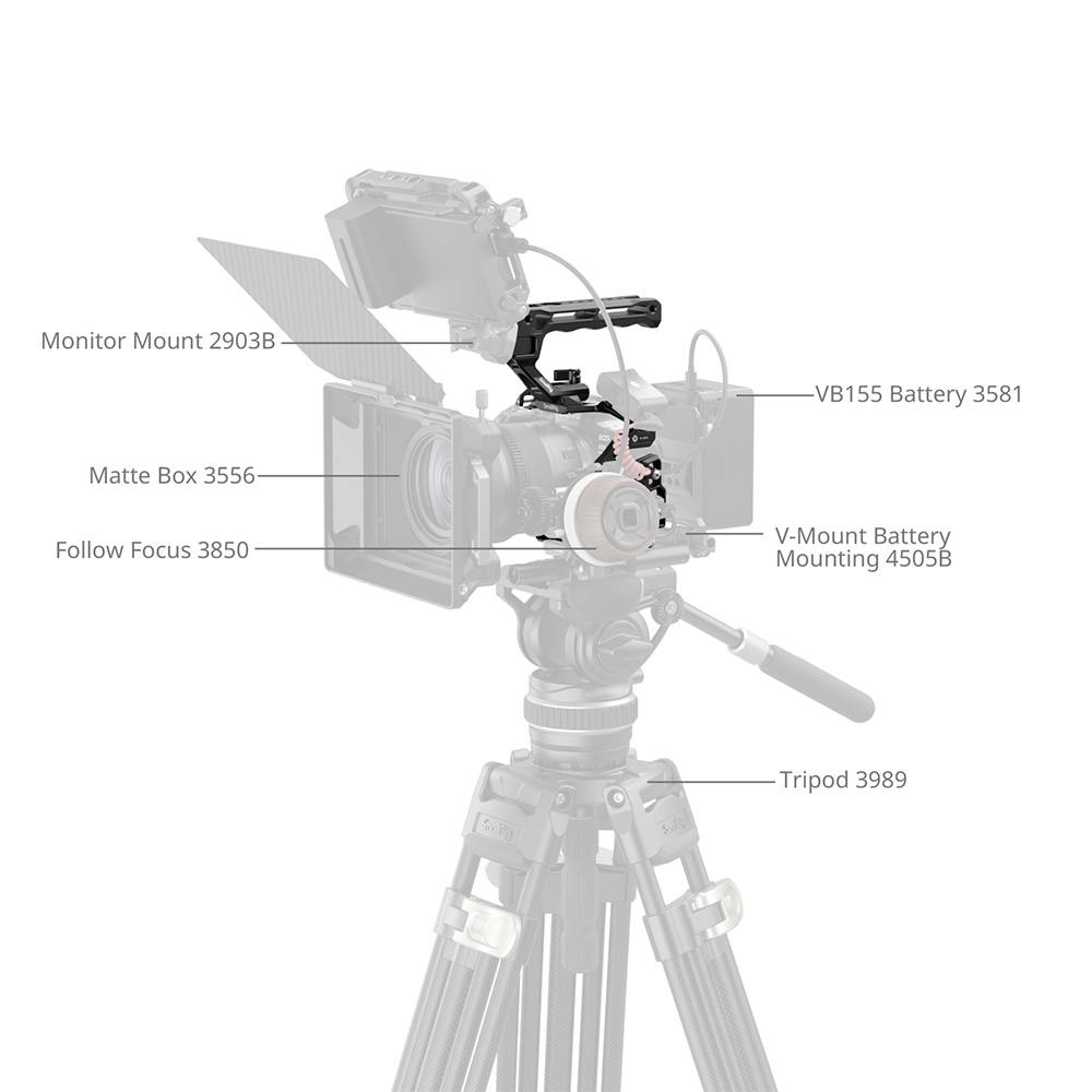 Smallrig 5955 拓展框套件 兔籠 全籠 含上提把 線夾 Canon R6III 公司貨:圖片 4