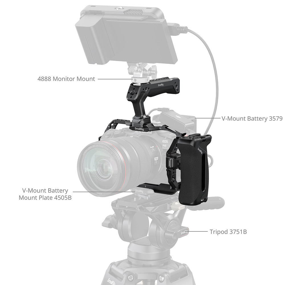 Smallrig 5958 拓展框套件 兔籠 全籠 線夾 上提把 側手柄 Canon R6III 公司貨:圖片 4