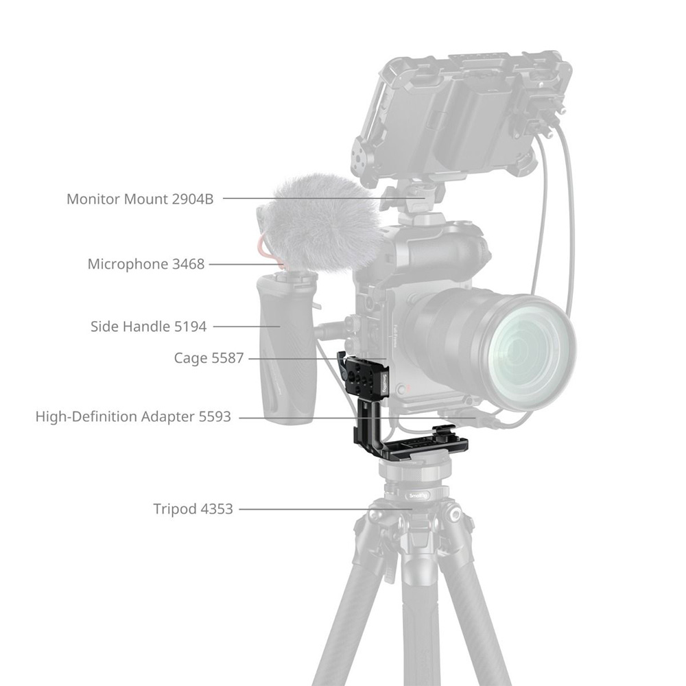 Smallrig 5594 拓展框豎拍安裝板 Arca 快拆豎拍支架 側板 相容DJI穩定器 公司貨:圖片 8