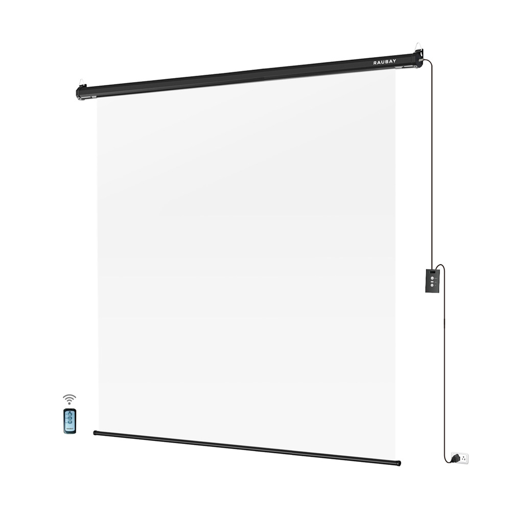 Raubay 若貝 M-TXS220 White 白 204x220cm 電動升降背景板 懸掛式 公司貨:圖片 2