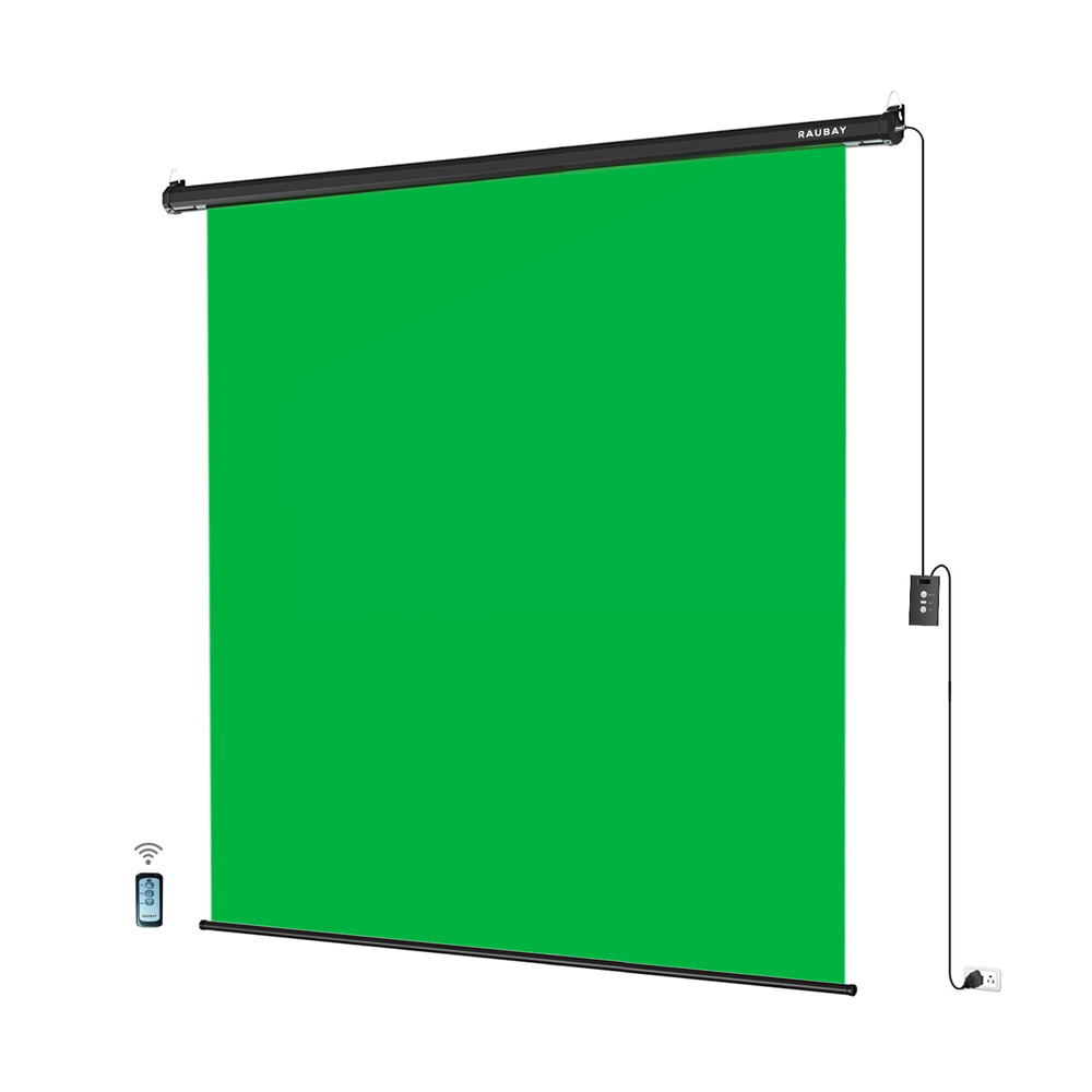 Raubay 若貝 M-TXS220 Green 綠 204x220cm 電動升降背景板 懸掛式 公司貨:圖片 2