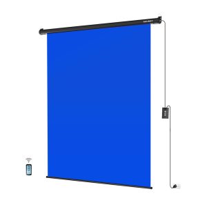 Alternative view of Raubay 若貝 M-TXS152 Blue 藍 152×220cm 電動升降背景板 懸掛式 公司貨