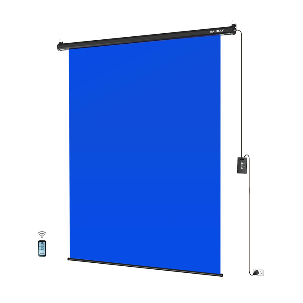 Raubay 若貝 M-TXS152 Blue 藍 152×220cm 電動升降背景板 懸掛式 公司貨:圖片 2