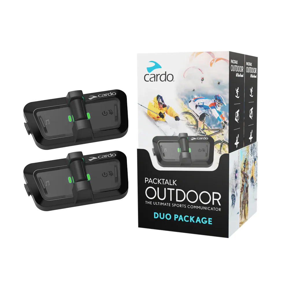 Cardo PACKTALK OUTDOOR 戶外運動通訊藍牙耳機 雙入組 黑 支援1-15人對講 公司貨:圖片 2